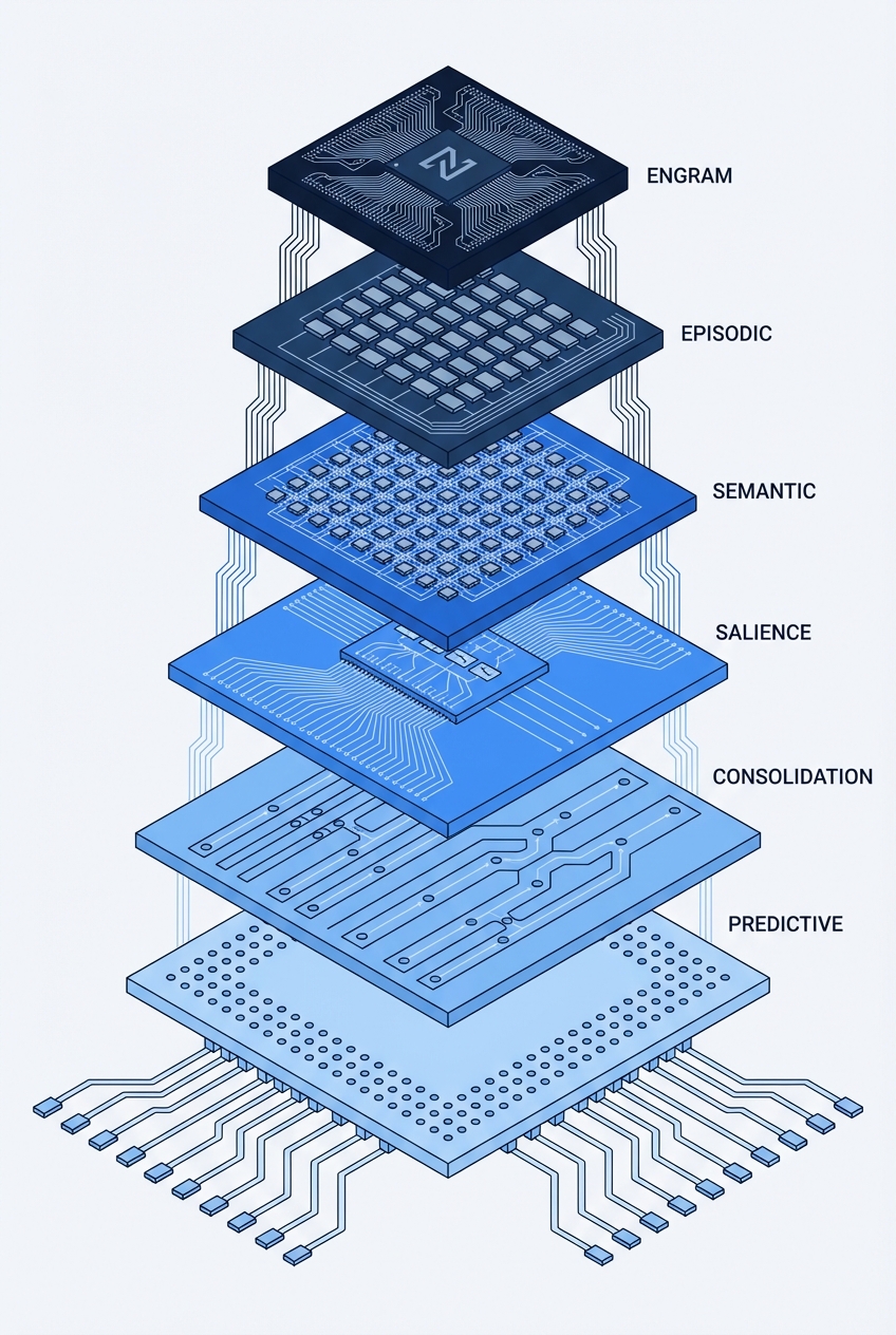 Neuromem 6-layer chip architecture